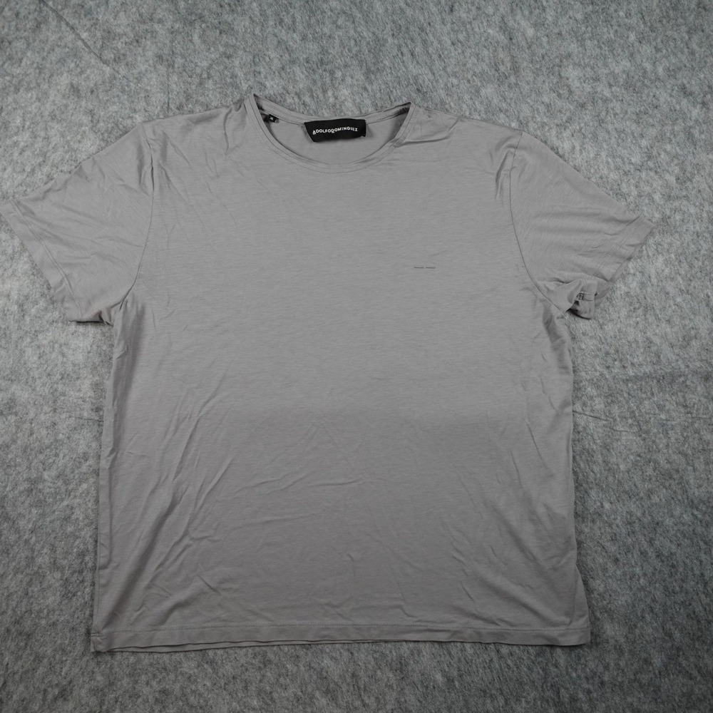 Adolfo Dominguez Top Women Extra Large Gray Short Sleeve Crew Neck Solid Casual